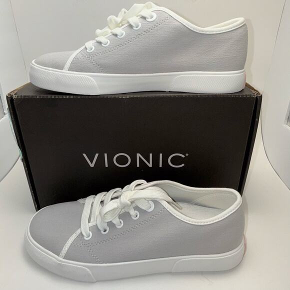 Vionic Oasis Vapor Canvas Lace Up Sneakers, Women's Size 8 - Picture 1 of 9